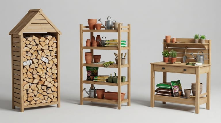 Classic — wooden firewood shed